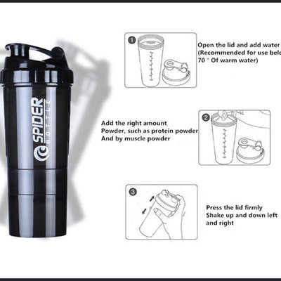 BAISPO Creative Protein Powder Shake  Mixing  Fitness Kettle  Sports Water Bottle