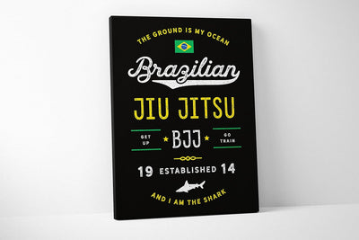 Jiu Jitsu Poster - BJJ (8 X 10 Inches - Canvas)