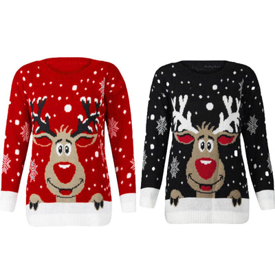 Christmas Reindeer Printed Sweater Popular Women O-Neck Long Sleeve Tops Hot Sale Womens Autumn Winter Casual Clothes #T