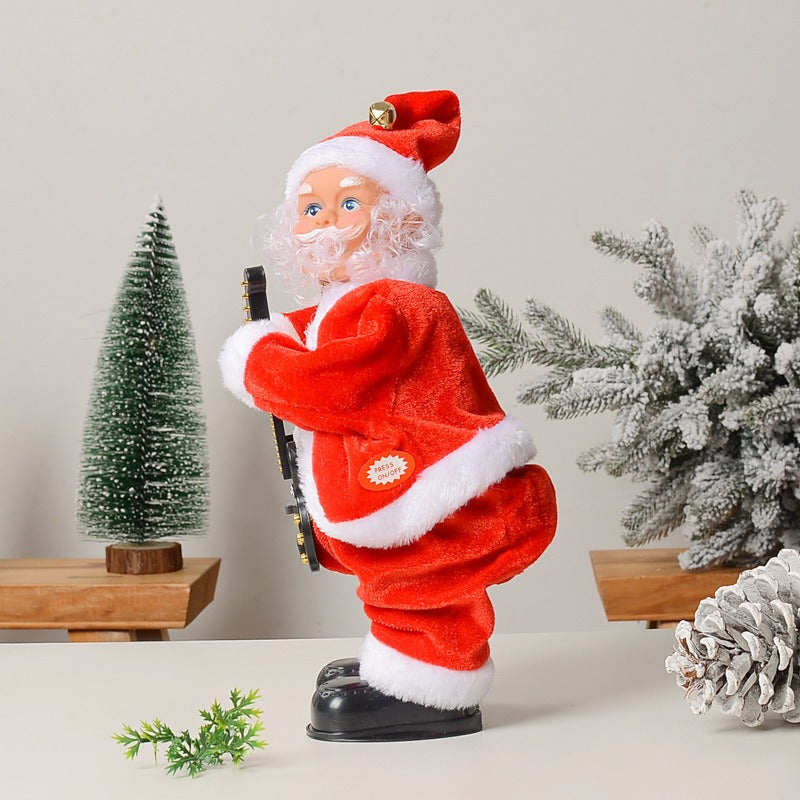 Electric Hip Twisting Santa Claus with Music Christmas Children's Gifts Toy Store Window Display