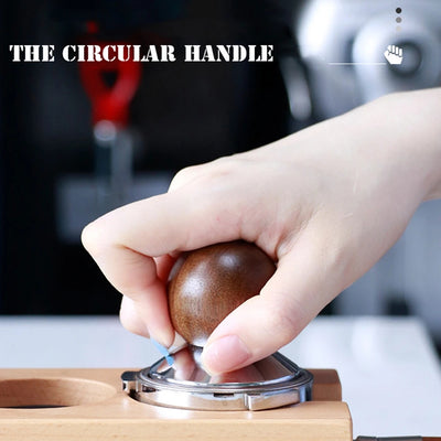 Coffee Tamper Walnut/Beech Handle 304Stainless Steel Coffee Powder Hammer