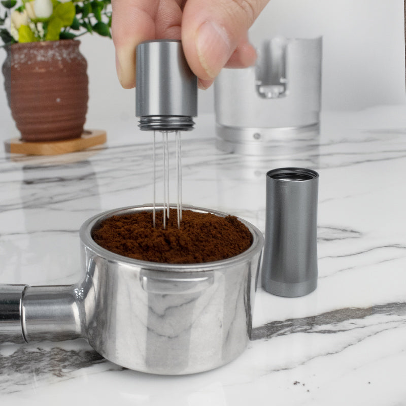 Coffee Cloth Powder Injection Stainless Steel Needle Loose Powder Injection Coffee Powder Disperser Italian Coffee Auxiliary Base Powder Dispenser