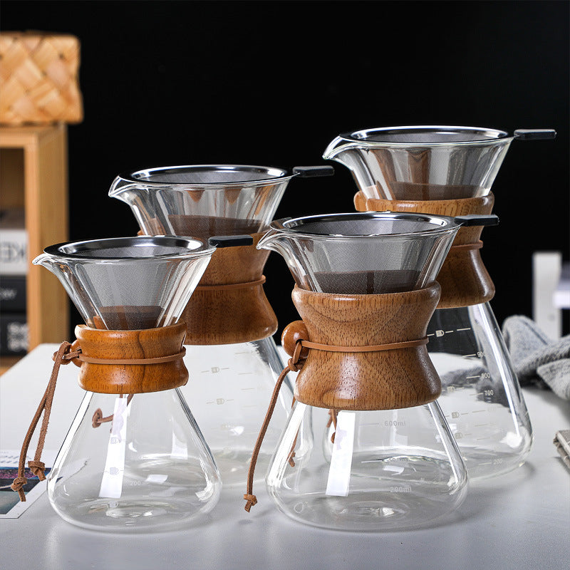 High Borosilicate Glass Hand Brewed Coffee Pot, Glass Coffee Pot, Coffee Set, Coffee Sharing Pot, Coffee Pot