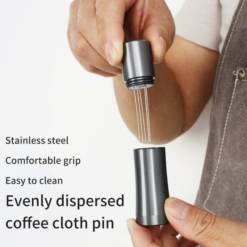 Coffee Cloth Powder Injection Stainless Steel Needle Loose Powder Injection Coffee Powder Disperser Italian Coffee Auxiliary Base Powder Dispenser