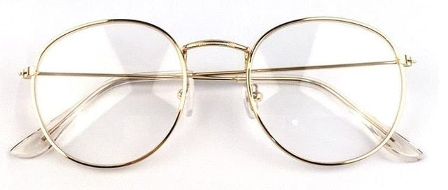 New Designer Woman Glasses Optical Frames Metal Round Glasses Frame Clear lens Eyeware Black Silver Gold Eye Glass