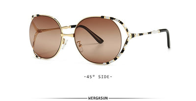 Fashionable And Modern Metal Sunglasses Metal Large Frame Baking Varnish Sunglasses Street Photos Ins Sunglasses