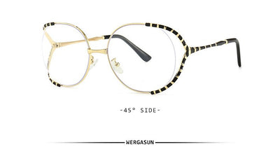 Fashionable And Modern Metal Sunglasses Metal Large Frame Baking Varnish Sunglasses Street Photos Ins Sunglasses