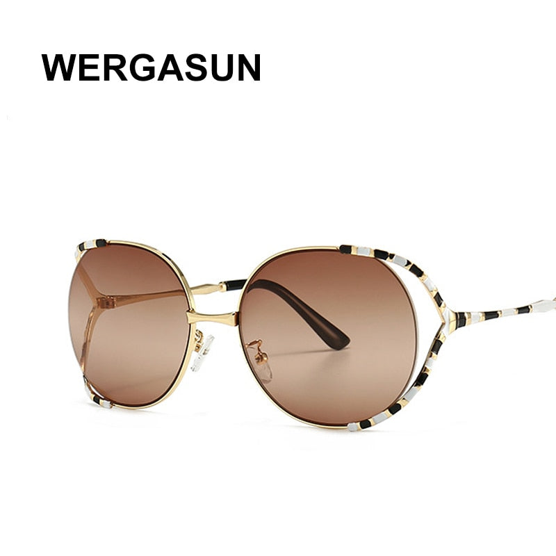 Fashionable And Modern Metal Sunglasses Metal Large Frame Baking Varnish Sunglasses Street Photos Ins Sunglasses