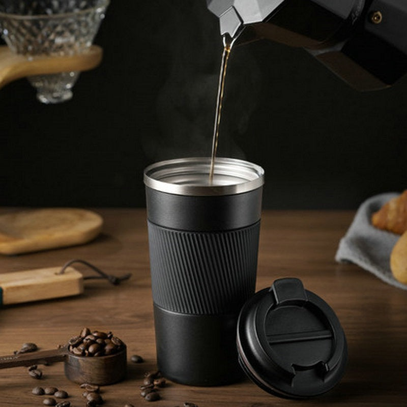 304 stainless steel insulated cup, vacuum with leather cover, coffee cup, office car, outdoor portable cup, mug