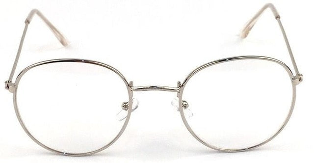 New Designer Woman Glasses Optical Frames Metal Round Glasses Frame Clear lens Eyeware Black Silver Gold Eye Glass