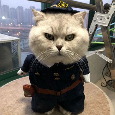 Funny Pet Shaped Clothes Upright Cat Christmas Headwear Dog Clothes