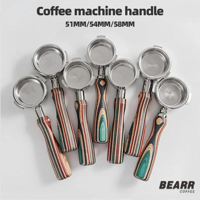 Colored wood bottomless coffee machine handle Italian coffee machine handle