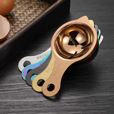 Titanium Plated Egg Separator 304 Stainless Steel Egg White Separator Yolk Protein Separator