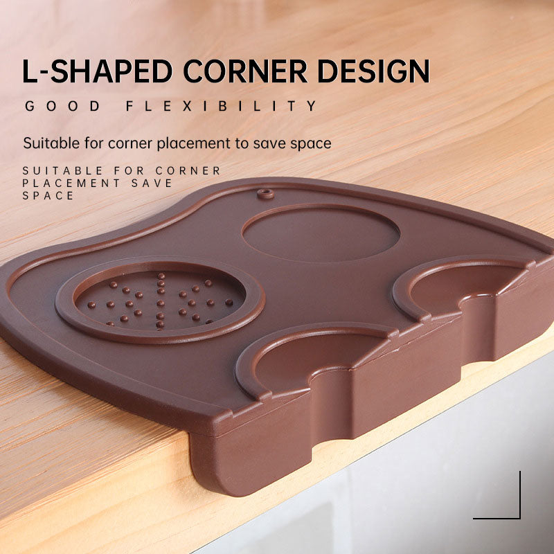 Silicone Coffee Powder Pressing Pad, Anti Slip Powder Hammer Pad, Coffee Powder Pressing Corner Pad, Coffee Pad Corner Pad