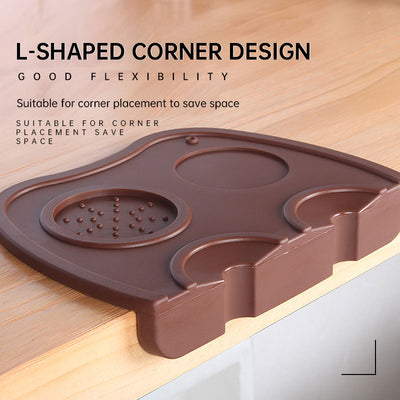 Silicone Coffee Powder Pressing Pad, Anti Slip Powder Hammer Pad, Coffee Powder Pressing Corner Pad, Coffee Pad Corner Pad