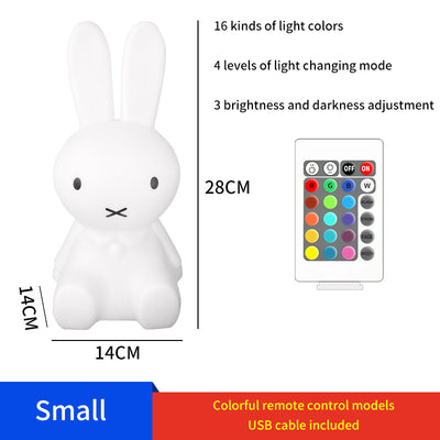 Rabbit Table Lamp Cartoon Lovely Bedside Bedroom Floor Lamp Living Room Glow Rabbit Rechargeable Night Lamp