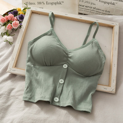 Woman Knitted Tank Top Women Strap Vest Sexy Female Knitting Crop Top