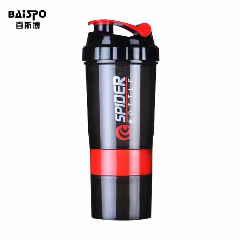 BAISPO Creative Protein Powder Shake  Mixing  Fitness Kettle  Sports Water Bottle