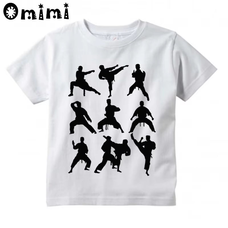 Kids Jiu Jitsu Design T Shirt Boys and Girls Great Casual Short Sleeve Tops Children'S Funny T-Shirt