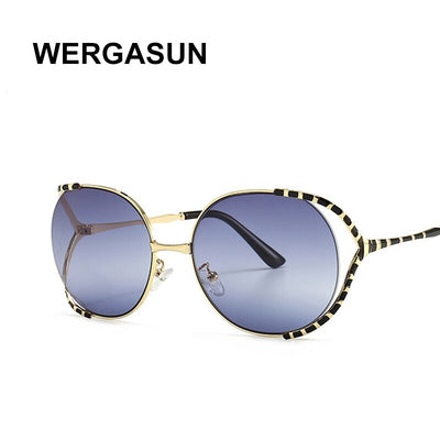 Fashionable And Modern Metal Sunglasses Metal Large Frame Baking Varnish Sunglasses Street Photos Ins Sunglasses