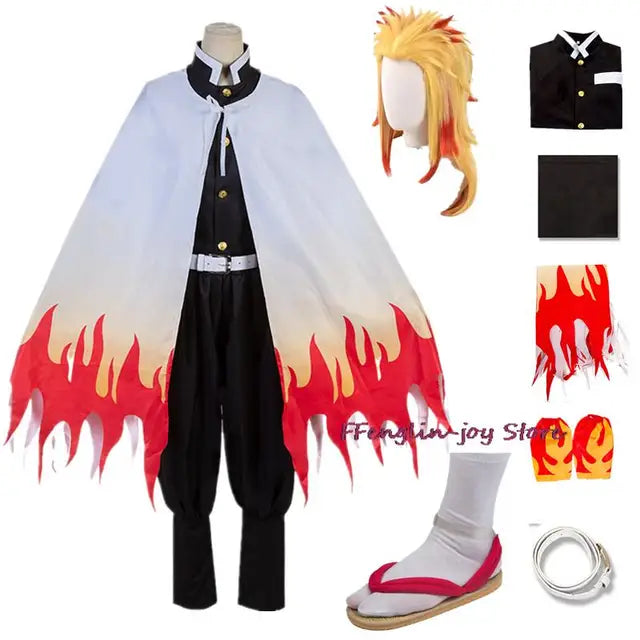 Anime Rengoku Kyoujurou Cosplay Costume Kimono Uniform Halloween Carnival Christmas Party clothes