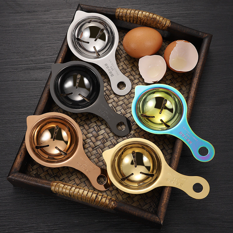 Titanium Plated Egg Separator 304 Stainless Steel Egg White Separator Yolk Protein Separator