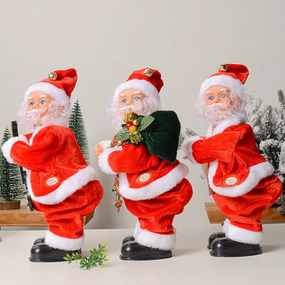 Electric Hip Twisting Santa Claus with Music Christmas Children's Gifts Toy Store Window Display
