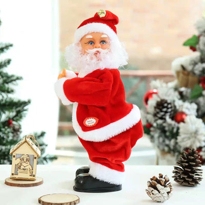 Electric Hip Twisting Santa Claus with Music Christmas Children's Gifts Toy Store Window Display
