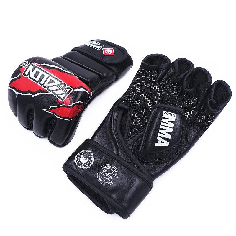 MMA Boxing Gloves Sanda Muay Thai Kick Boxing Mitts Breathable PU Mateial Sparring Grappling Fight Punch Mitts Boxing Equipment