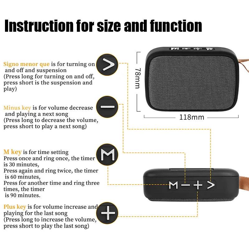 Bluetooth Speakers Portable Outdoor Oxford Loudspeaker Wireless Column 3D Stereo Music Player Surround Hifi Sound Box