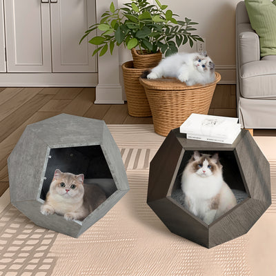 25.98'' Modern Pet Furniture Cat Litter, Sofa Side Table, Planter MDF Multifunctional Furniture, Burmese Sumac
