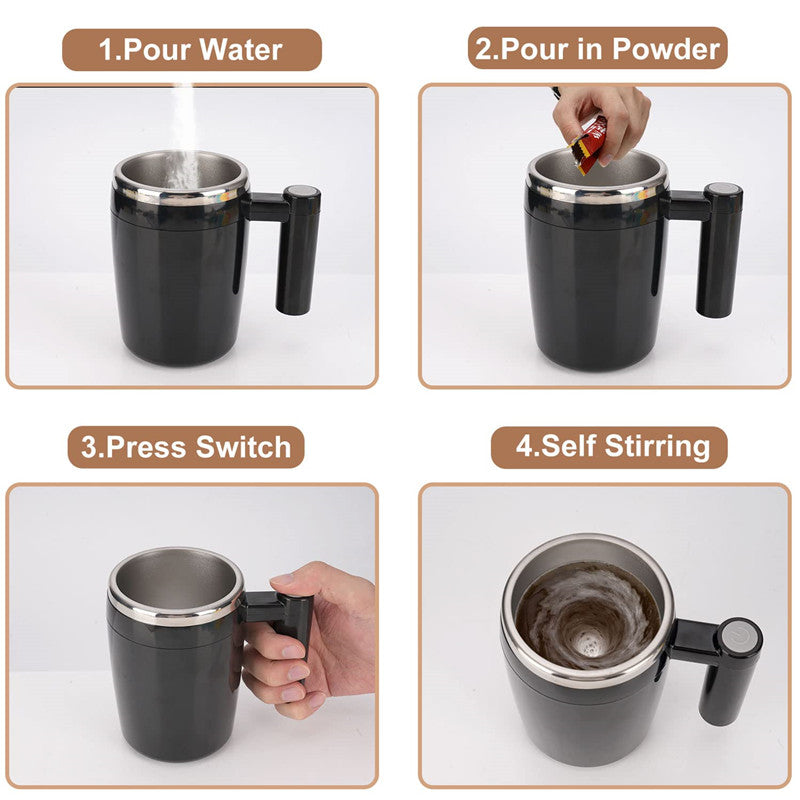 Automatic Mixing Cup Stainless Steel Coffee Cup Portable Protein Powder Electric Magnetized Cup Water Cup Printing Mug