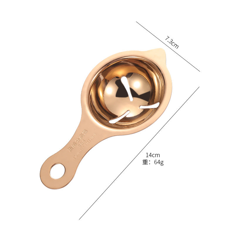 Titanium Plated Egg Separator 304 Stainless Steel Egg White Separator Yolk Protein Separator