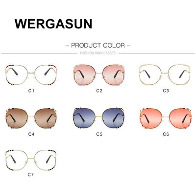 Fashionable And Modern Metal Sunglasses Metal Large Frame Baking Varnish Sunglasses Street Photos Ins Sunglasses