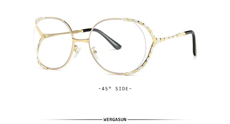 Fashionable And Modern Metal Sunglasses Metal Large Frame Baking Varnish Sunglasses Street Photos Ins Sunglasses