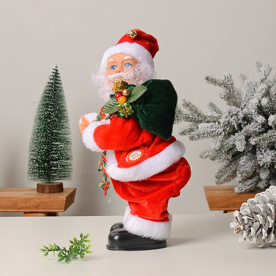 Electric Hip Twisting Santa Claus with Music Christmas Children's Gifts Toy Store Window Display