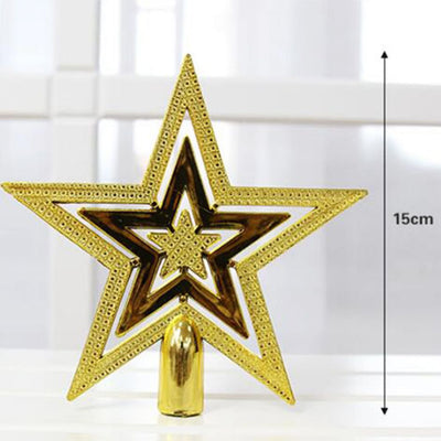 Christmas Tree Top Sparkle Stars Hang Xmas Decoration Ornament Treetop Topper Christmas supplies Christmas tree Decor