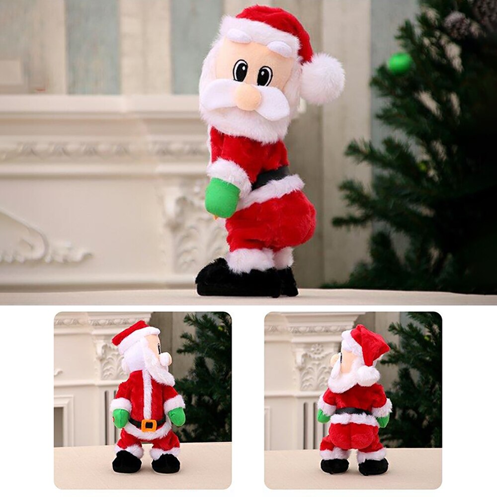 Electric Santa Claus Toy Buttocks Music Santa Claus Doll Shaking Hip Santa Claus Singing Electric Toy