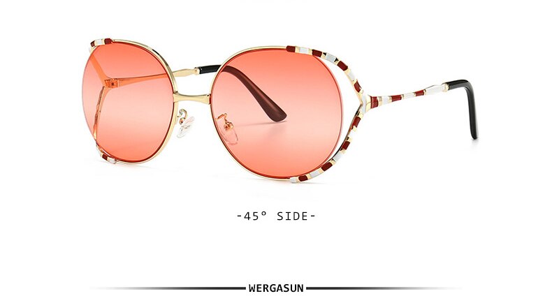 Fashionable And Modern Metal Sunglasses Metal Large Frame Baking Varnish Sunglasses Street Photos Ins Sunglasses
