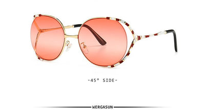Fashionable And Modern Metal Sunglasses Metal Large Frame Baking Varnish Sunglasses Street Photos Ins Sunglasses