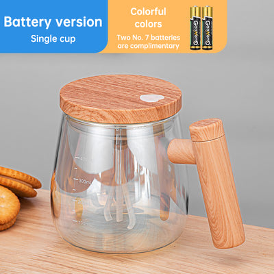 Self Stirring Coffee Cup Electric Stirring Glass Mug Portable Waterproof Automatic Protein Powder Mixing Cup Kitchen Accessories