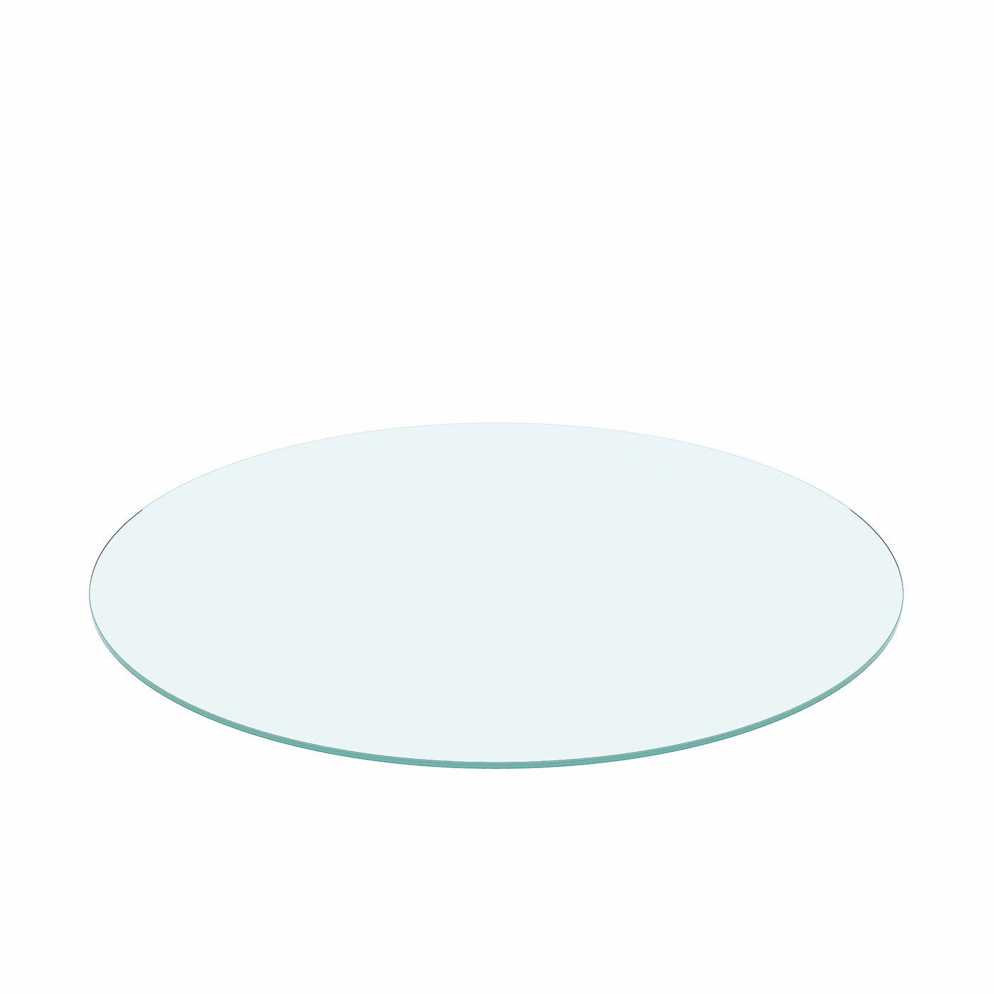 36" Inch Round Tempered Glass Table Top Clear Glass 1/4" Inch Thick Flat Polished Edge