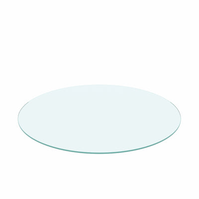36" Inch Round Tempered Glass Table Top Clear Glass 1/4" Inch Thick Flat Polished Edge