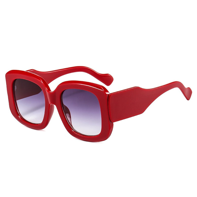 Large Frame Fashion Sunglasses Ins Thick Line Temples Popular Personality Men And Women All-Match Sunglasses
