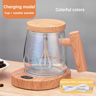 Self Stirring Coffee Cup Electric Stirring Glass Mug Portable Waterproof Automatic Protein Powder Mixing Cup Kitchen Accessories