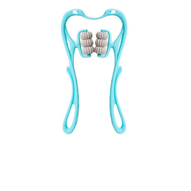 Cervical Massager Manual Massage Neck and Shoulder Massager Six Wheel Massager Neck Clamp Divine Tool