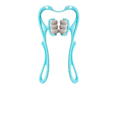 Cervical Massager Manual Massage Neck and Shoulder Massager Six Wheel Massager Neck Clamp Divine Tool