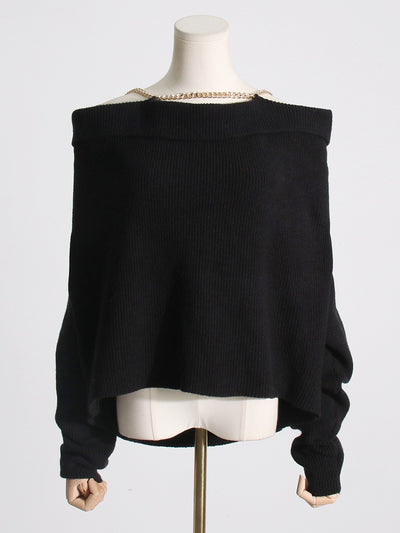 Splicing Chain Sweater Woman Pullover