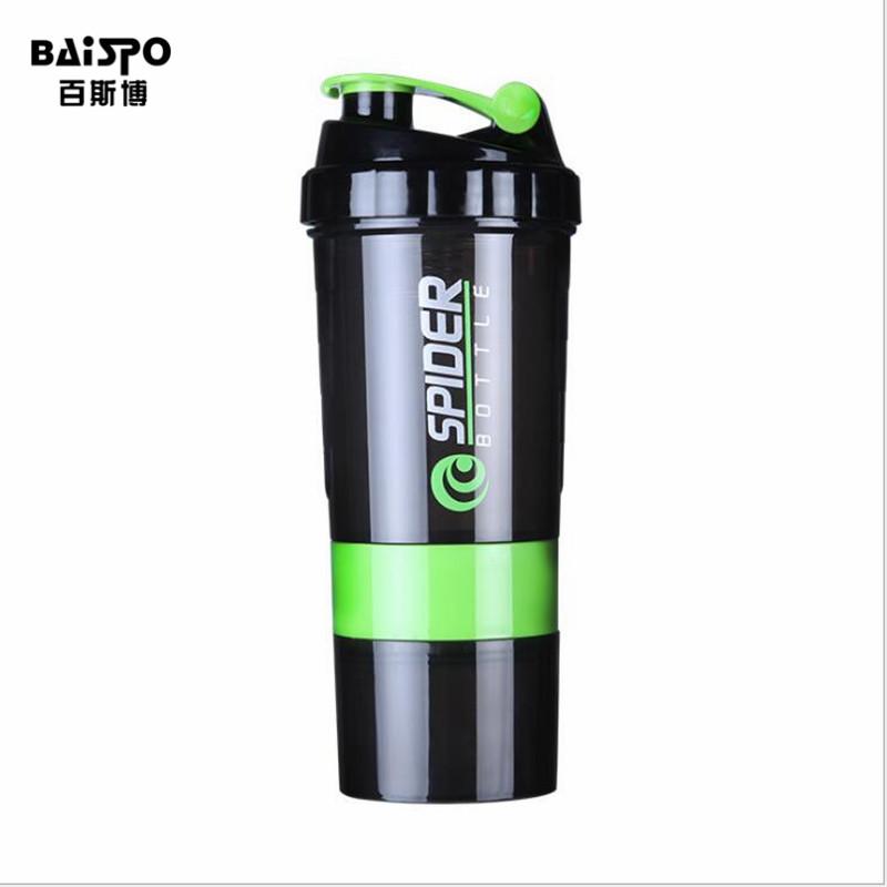 BAISPO Creative Protein Powder Shake  Mixing  Fitness Kettle  Sports Water Bottle