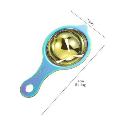 Titanium Plated Egg Separator 304 Stainless Steel Egg White Separator Yolk Protein Separator